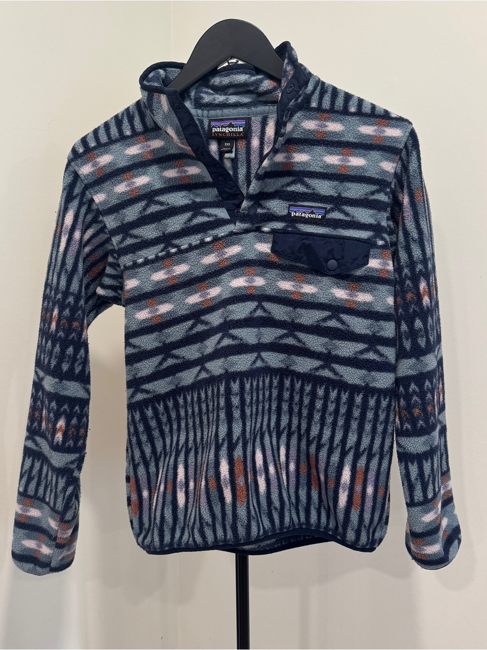 Patagonia Lightweight Synch Snap-T Fleece Pullover Kuta Klash Blue XXS